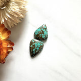 Small Sea Green Teardrop Number 8 Turquoise, Set of 2 Background