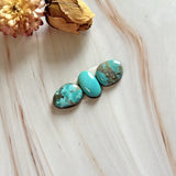 Small Sky Blue Mixed Pilot Mountain Turquoise, Set of 3 Background