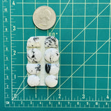 Small White Mixed White Buffalo Dolomite, Set of 8 Dimensions