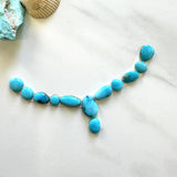 Small Sky Blue Mixed Kingman Turquoise, Set of 12 Background
