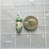 Small Sky Blue Teardrop Number 8 Turquoise, Set of 2 Dimensions