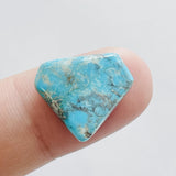 L16 x W19 x H3 Sky Blue Freeform Bisbee Turquoise Background
