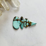 Large Sky Blue Mixed Yungai Turquoise, Set of 4 Background