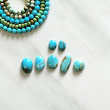 Small Sky Blue Mixed Royston Turquoise, Set of 7 Background