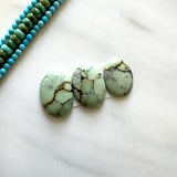 Medium Mint Green Oval Treasure Mountain Turquoise, Set of 3 Background