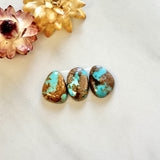 Small Sky Blue Mixed Royston Turquoise, Set of 3 Background