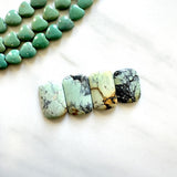 Small Mixed Freeform Crescent Lake Variscite, Set of 4 Background