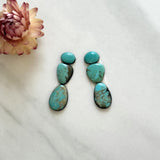 Small Sky Blue Freeform Pilot Mountain Turquoise, Set of 6 Background