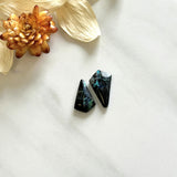 Small Ocean Blue Shield Blue Moon Turquoise, Set of 2 Background