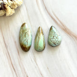 Large Faint Green Mixed Treasure Mountain Turquoise, Set of 3 Background