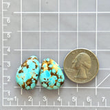 Medium Sky Blue Mixed Royston Turquoise, Set of 2 Dimensions