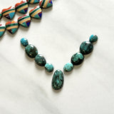 Small Ocean Blue Mixed Sonora Turquoise, Set of 9 Background