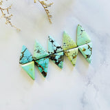 Medium Mixed Triangle Mixed Turquoise, Set of 10 Background