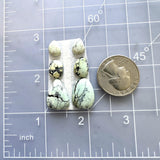 Small Light Yellow Mixed Crescent Lake Variscite, Set of 6 Dimensions
