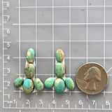Small Faint Blue Oval Number 8 Turquoise, Set of 10 Dimensions