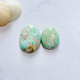 Large Mint Green Oval Carico Lake Turquoise, Set of 2 Background