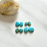 Small Sky Blue Mixed Number 8 Turquoise, Set of 8 Background