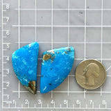 Large Sky Blue Freeform Ithaca Peak Turquoise, Set of 2 Dimensions