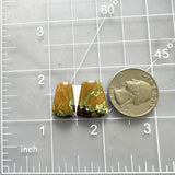 Medium Earth Brown Trapezoid Treasure Mountain Turquoise, Set of 2 Dimensions