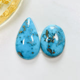 Large Sky Blue Mixed Ithaca Peak Turquoise, Set of 2 Background