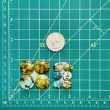 Medium Mixed Mixed Mixed Turquoise, Set of 10 Dimensions