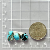 Small Sky Blue Freeform Blue Moon Turquoise, Set of 3 Dimensions