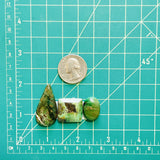 Large Sea Green Mixed Crescent Lake Variscite, Set of 3 Dimensions