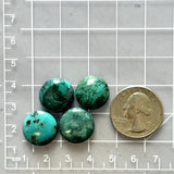 Medium Sky Blue Round Yungai Turquoise, Set of 4 Dimensions