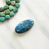 Large Ocean Blue Oval Ithaca Peak Turquoise Background