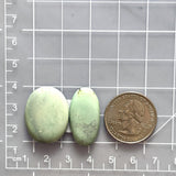 Large Faint Green Mixed Crescent Lake Variscite, Set of 2 Dimensions