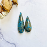 Large Ocean Blue Teardrop Ithaca Peak Turquoise, Set of 2 Background
