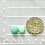 Small Mint Green Oval Lucid Variscite, Set of 2 Dimensions