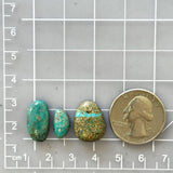 Medium Sea Green Mixed Lone Mountain Turquoise, Set of 3 Dimensions