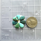 Small Mixed Teardrop Mixed Turquoise, Set of 7 Dimensions