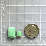 Small Mint Green Mixed Carico Lake Turquoise, Set of 2 Dimensions