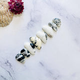 Small White Mixed White Buffalo Dolomite, Set of 8 Background