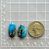 Medium Ocean Blue Mixed Ithaca Peak Turquoise, Set of 2 Dimensions