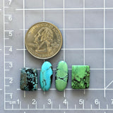 Medium Mixed Mixed Mixed Turquoise, Set of 4 Dimensions