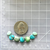 Small Mixed Mixed Mixed Turquoise, Set of 7 Dimensions