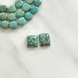 Medium Mint Green Square Namtso Lake Turquoise, Set of 2 Background