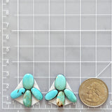 Small Sky Blue Mixed Kingman Turquoise, Set of 8 Dimensions