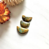 Small Earth Brown Half Moon Treasure Mountain Turquoise, Set of 3 Background