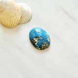 Large Ocean Blue Oval Ithaca Peak Turquoise Background