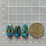 Large Ocean Blue Mixed Ithaca Peak Turquoise, Set of 3 Dimensions