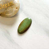 Large Mint Green Oval Crescent Lake Variscite Background