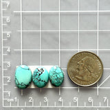 Small Sky Blue Mixed Kingman Turquoise, Set of 3 Dimensions