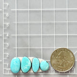 Small Sky Blue Freeform Pilot Mountain Turquoise, Set of 4 Dimensions