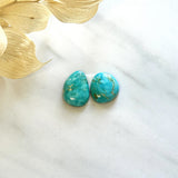 Small Sky Blue Freeform Royston Turquoise, Set of 2 Background