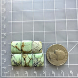 Small Mint Green Bar Crescent Lake Variscite, Set of 6 Dimensions