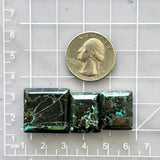 Medium Ocean Blue Square Blue Moon Turquoise, Set of 3 Dimensions